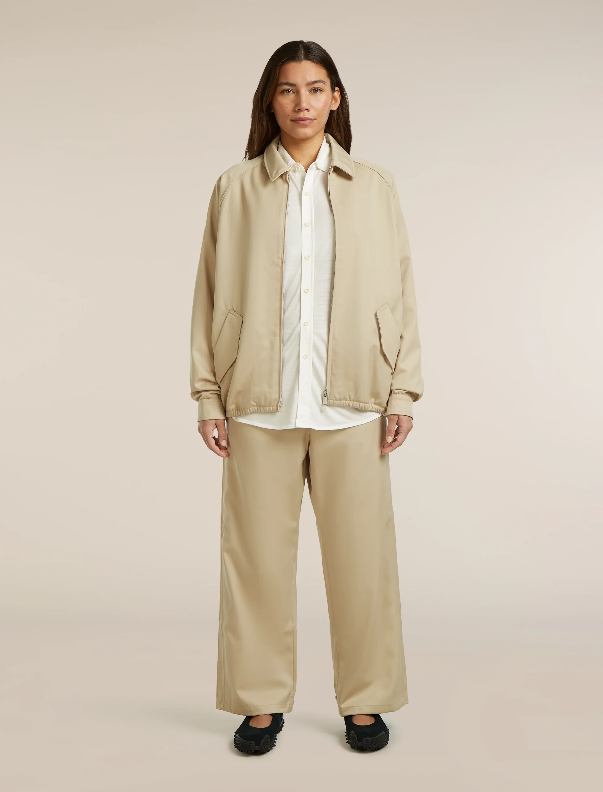 Unisex Merino Cotton Twill Shirt Jacket