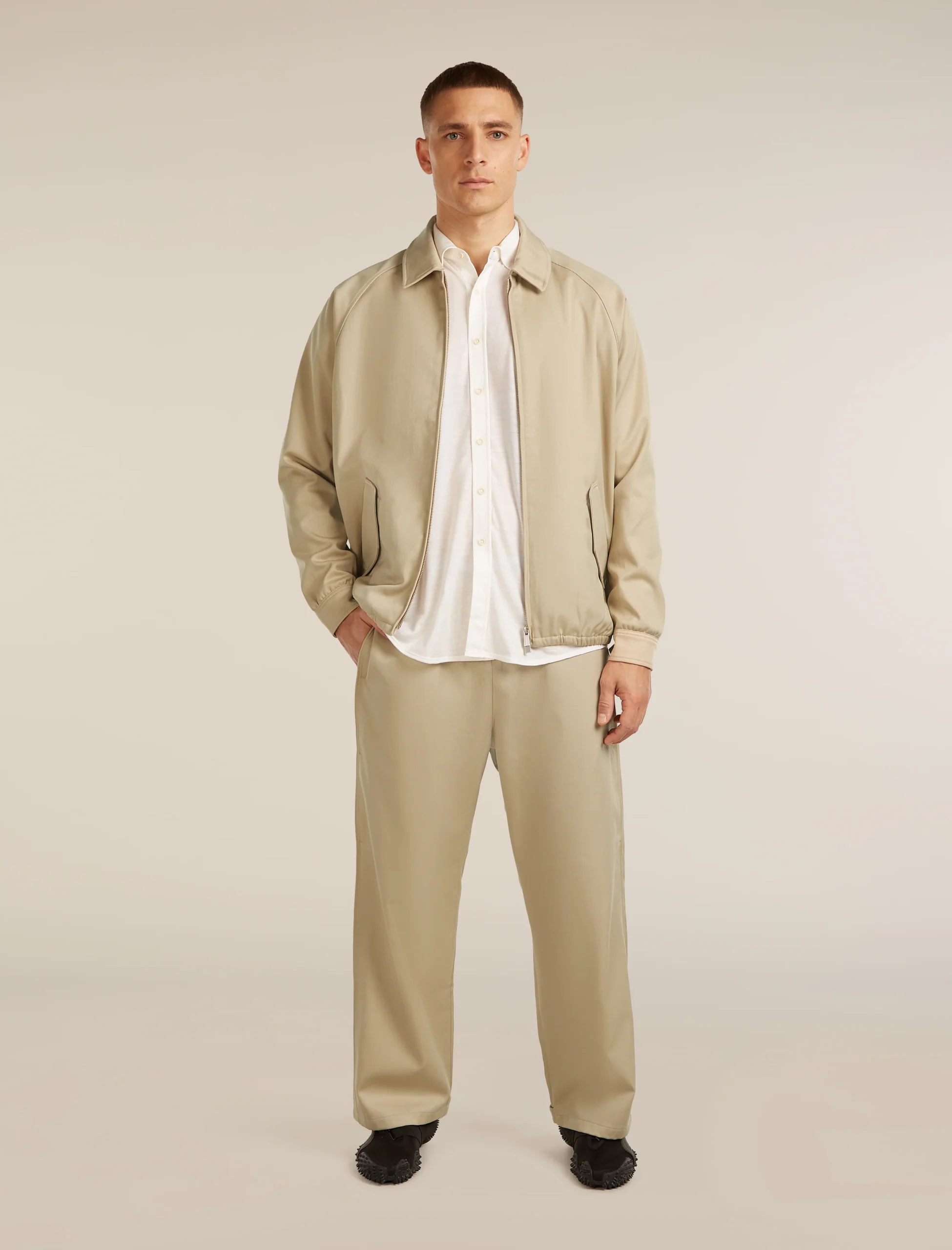 Unisex Merino Cotton Twill Shirt Jacket