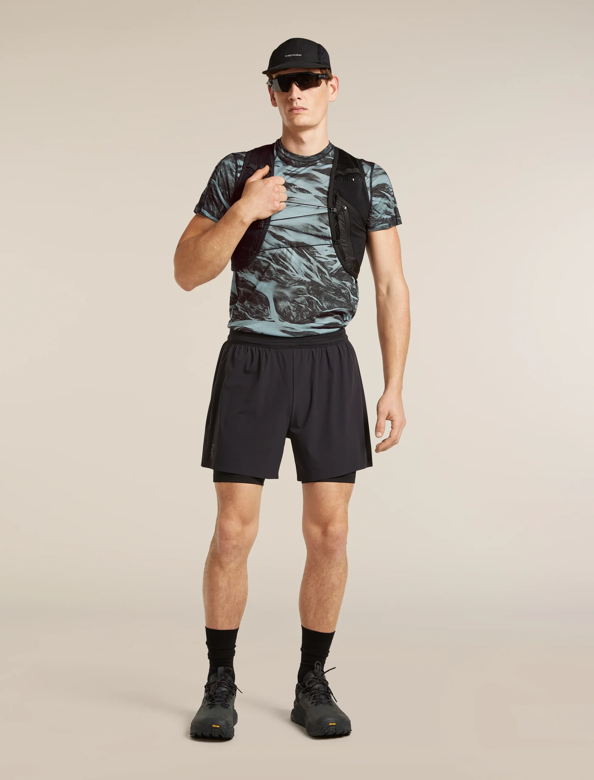 Men's Merino Blend 125 Cool-Lite™ Speed Short Sleeve Tee Motion AOP