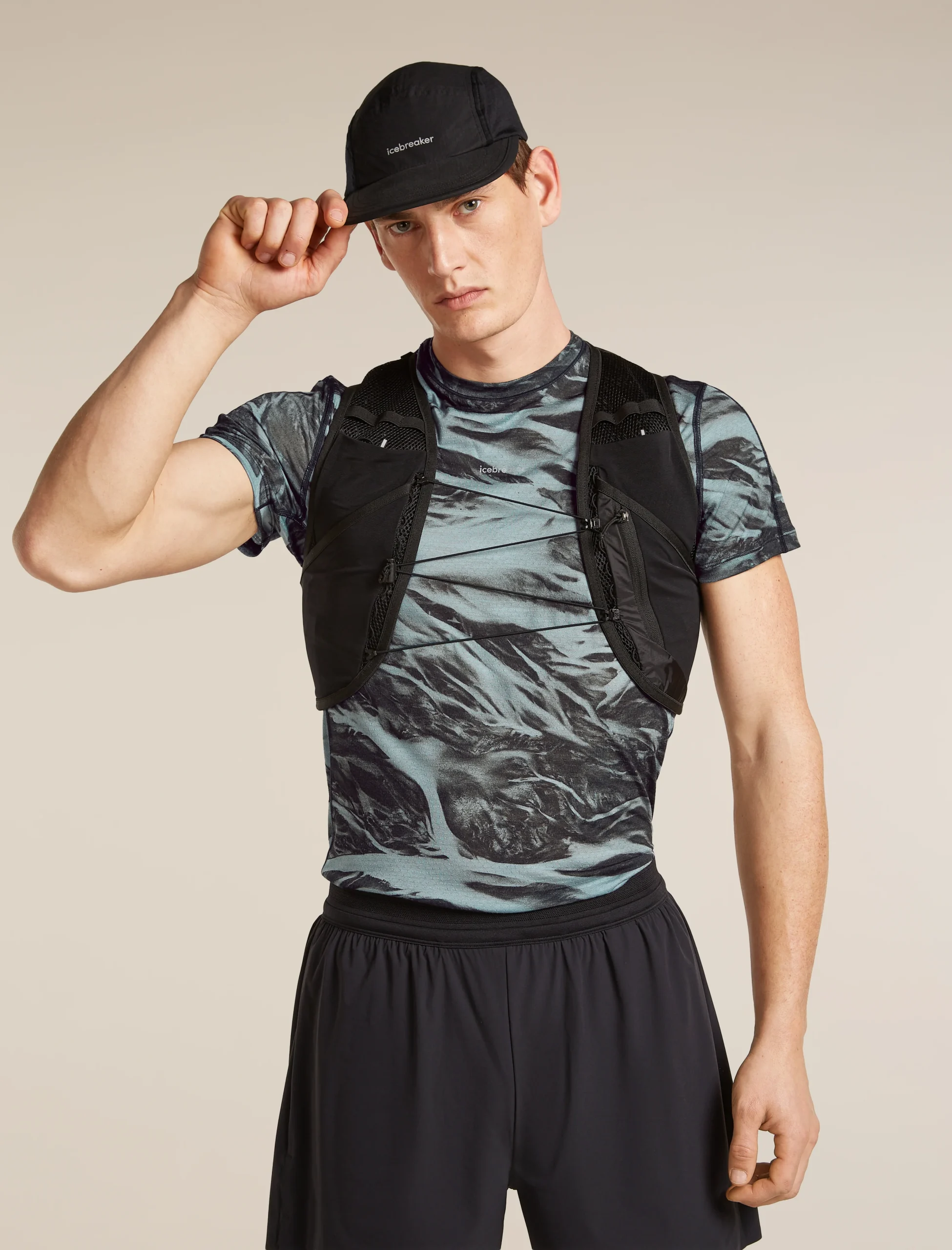 Men's Merino Blend 125 Cool-Lite™ Speed Short Sleeve Tee Motion AOP