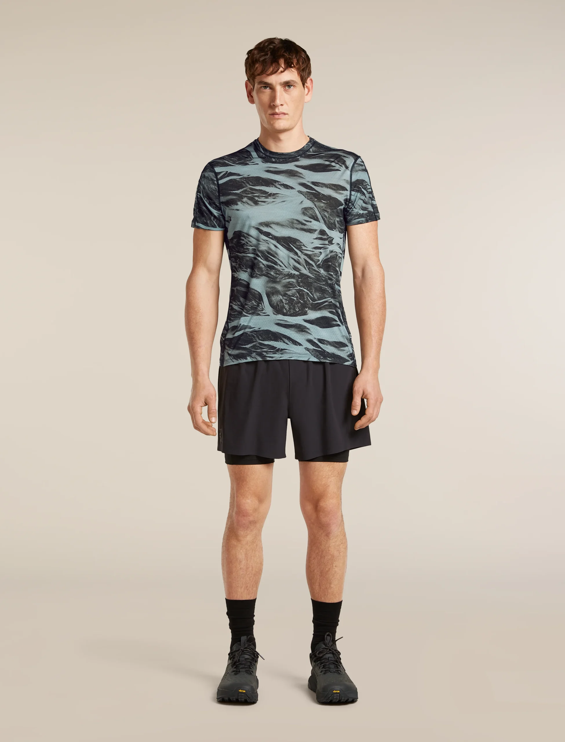 Men's Merino Blend 125 Cool-Lite™ Speed Short Sleeve Tee Motion AOP